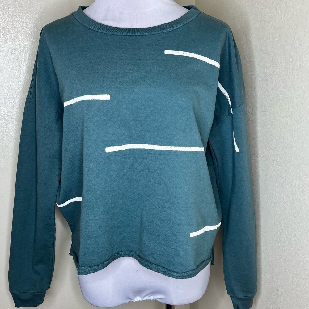 George Loves Sweatshirt Small Womens Relaxed Boxy Terry Leisure Casual Cotton